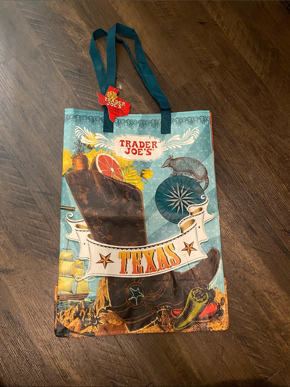 Trader Joe’s Texas Boot Reusable Grocery Bag NWT